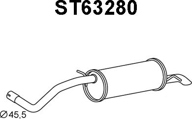 Veneporte ST63280 - Глушник вихлопних газів кінцевий avtolavka.club