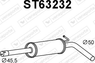 Veneporte ST63232 - Предглушітель вихлопних газів avtolavka.club