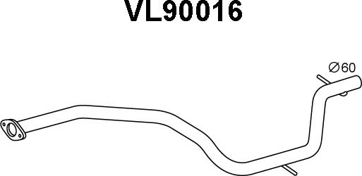 Veneporte VL90016 - Труба вихлопного газу avtolavka.club