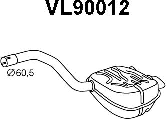 Veneporte VL90012 - Глушник вихлопних газів кінцевий avtolavka.club