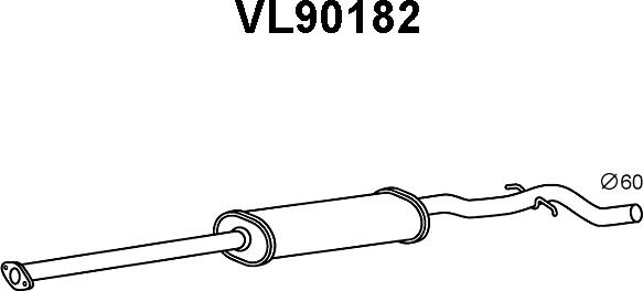 Veneporte VL90182 - Середній глушник вихлопних газів avtolavka.club
