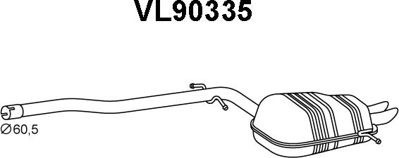 Veneporte VL90335 - Глушник вихлопних газів кінцевий avtolavka.club