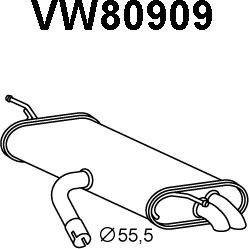 Veneporte VW80909 - Глушник вихлопних газів кінцевий avtolavka.club