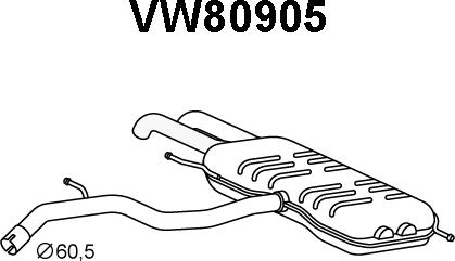 Veneporte VW80905 - Глушник вихлопних газів кінцевий avtolavka.club