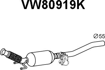 Veneporte VW80919K - Каталізатор avtolavka.club