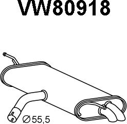 Veneporte VW80918 - Глушник вихлопних газів кінцевий avtolavka.club