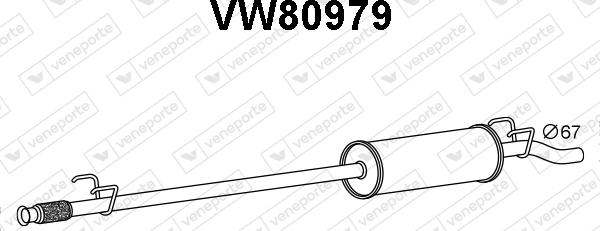 Veneporte VW80979 - Глушник вихлопних газів кінцевий avtolavka.club