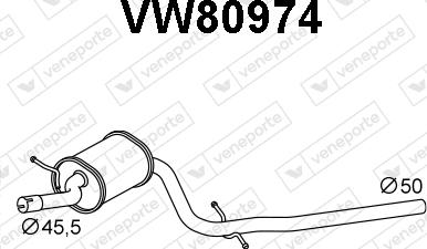 Veneporte VW80974 - Предглушітель вихлопних газів avtolavka.club