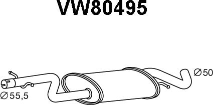 Veneporte VW80495 - Предглушітель вихлопних газів avtolavka.club