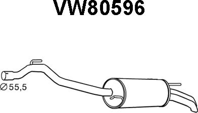 Veneporte VW80596 - Глушник вихлопних газів кінцевий avtolavka.club