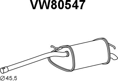 Veneporte VW80547 - Глушник вихлопних газів кінцевий avtolavka.club