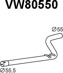 Veneporte VW80550 - Труба вихлопного газу avtolavka.club