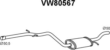 Veneporte VW80567 - Середній глушник вихлопних газів avtolavka.club