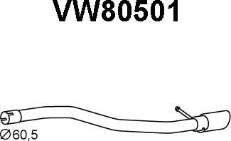 Veneporte VW80501 - Труба вихлопного газу avtolavka.club