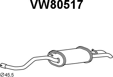 Veneporte VW80517 - Глушник вихлопних газів кінцевий avtolavka.club