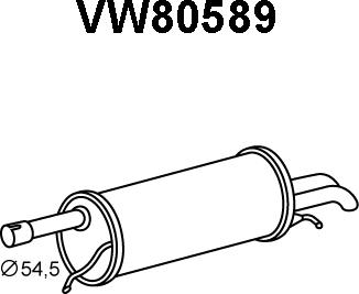 Veneporte VW80589 - Глушник вихлопних газів кінцевий avtolavka.club