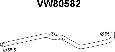 Veneporte VW80582 - Труба вихлопного газу avtolavka.club