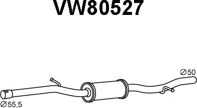 Veneporte VW80527 - Середній глушник вихлопних газів avtolavka.club
