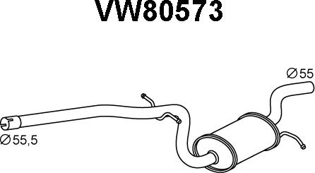 Veneporte VW80573 - Середній глушник вихлопних газів avtolavka.club