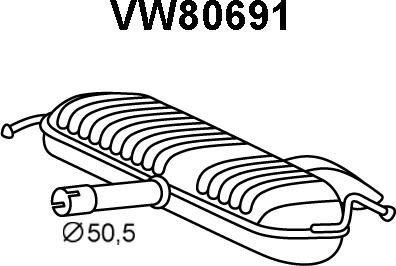Veneporte VW80691 - Глушник вихлопних газів кінцевий avtolavka.club