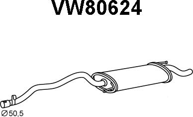 Veneporte VW80624 - Глушник вихлопних газів кінцевий avtolavka.club
