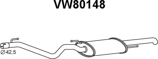 Veneporte VW80148 - Глушник вихлопних газів кінцевий avtolavka.club