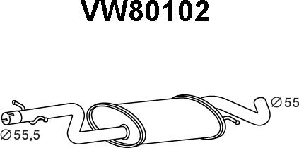 Veneporte VW80102 - Предглушітель вихлопних газів avtolavka.club