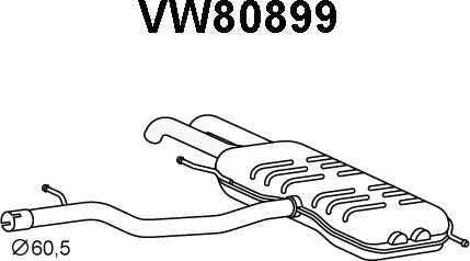 Veneporte VW80899 - Глушник вихлопних газів кінцевий avtolavka.club