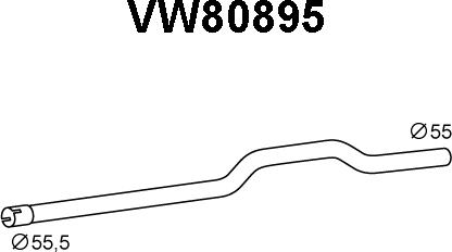 Veneporte VW80895 - Труба вихлопного газу avtolavka.club