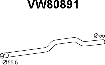 Veneporte VW80891 - Труба вихлопного газу avtolavka.club