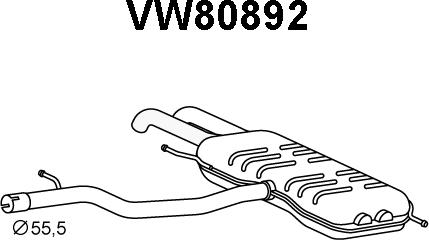 Veneporte VW80892 - Глушник вихлопних газів кінцевий avtolavka.club