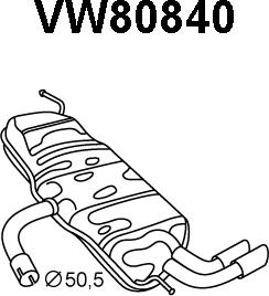 Veneporte VW80840 - Глушник вихлопних газів кінцевий avtolavka.club