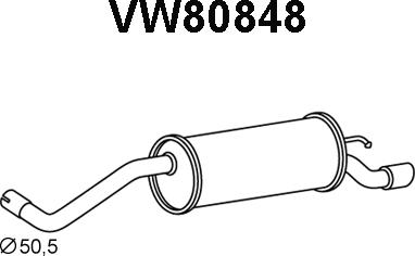 Veneporte VW80848 - Глушник вихлопних газів кінцевий avtolavka.club