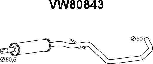 Veneporte VW80843 - Предглушітель вихлопних газів avtolavka.club