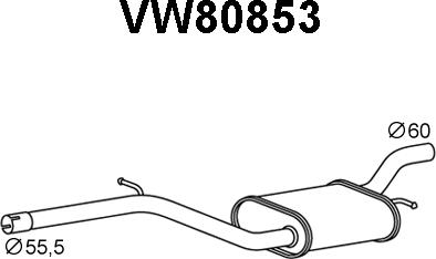 Veneporte VW80853 - Глушник вихлопних газів кінцевий avtolavka.club