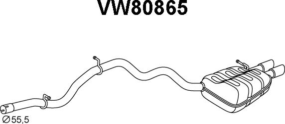 Veneporte VW80865 - Глушник вихлопних газів кінцевий avtolavka.club