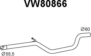Veneporte VW80866 - Труба вихлопного газу avtolavka.club