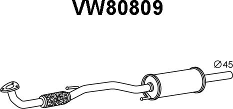 Veneporte VW80809 - Предглушітель вихлопних газів avtolavka.club