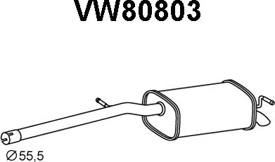 Veneporte VW80803 - Глушник вихлопних газів кінцевий avtolavka.club