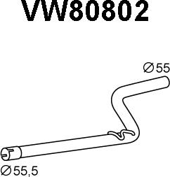 Veneporte VW80802 - Труба вихлопного газу avtolavka.club