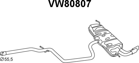 Veneporte VW80807 - Глушник вихлопних газів кінцевий avtolavka.club