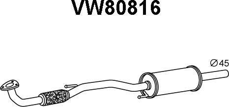 Veneporte VW80816 - Предглушітель вихлопних газів avtolavka.club