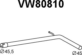 Veneporte VW80810 - Труба вихлопного газу avtolavka.club