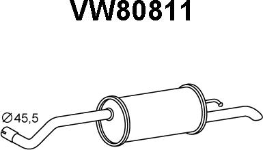 Veneporte VW80811 - Глушник вихлопних газів кінцевий avtolavka.club