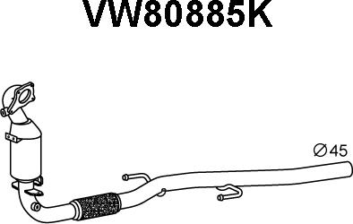 Veneporte VW80885K - Каталізатор avtolavka.club