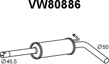 Veneporte VW80886 - Предглушітель вихлопних газів avtolavka.club