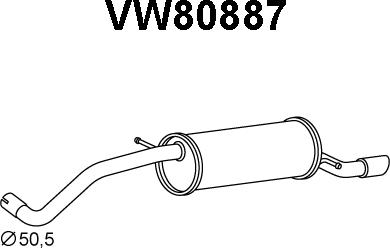 Veneporte VW80887 - Глушник вихлопних газів кінцевий avtolavka.club