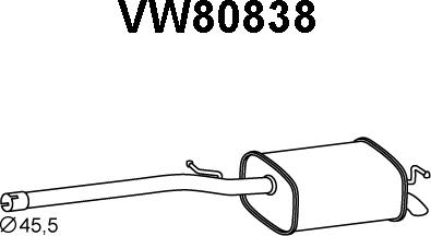 Veneporte VW80838 - Глушник вихлопних газів кінцевий avtolavka.club