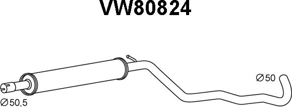 Veneporte VW80824 - Предглушітель вихлопних газів avtolavka.club