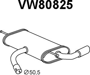 Veneporte VW80825 - Глушник вихлопних газів кінцевий avtolavka.club